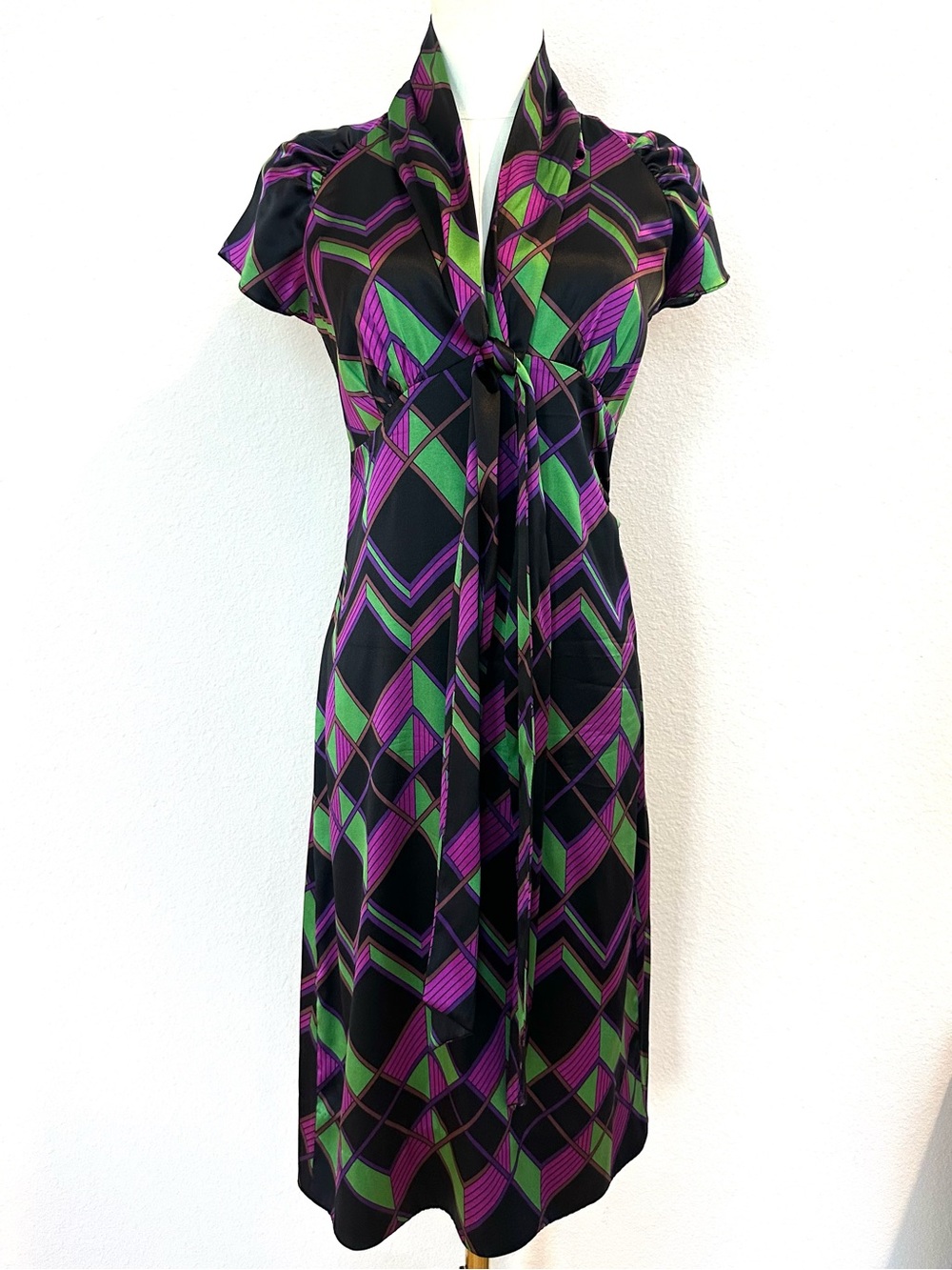 Diane Von Furstenberg Deco Diamond Print Silk Dress (seen in Gilmore Girls)